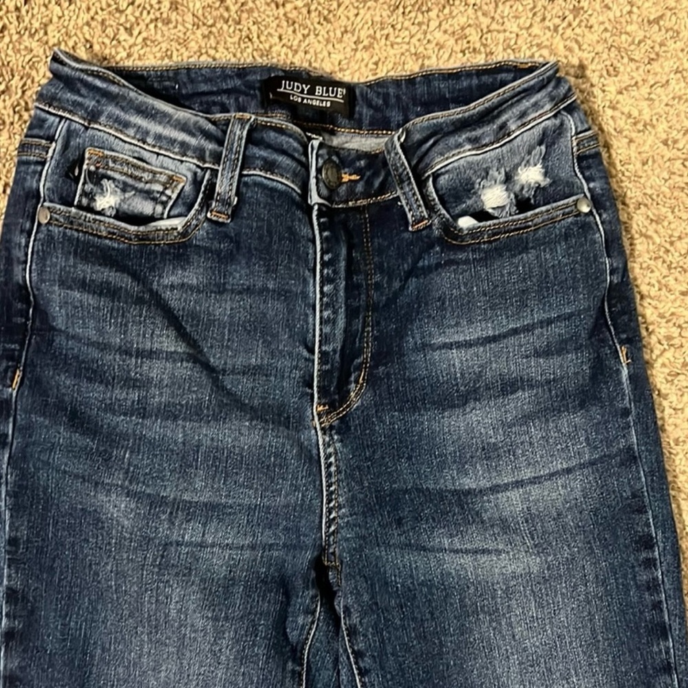 Judy Blue High Rise Blue Jeans with Vintage Wash